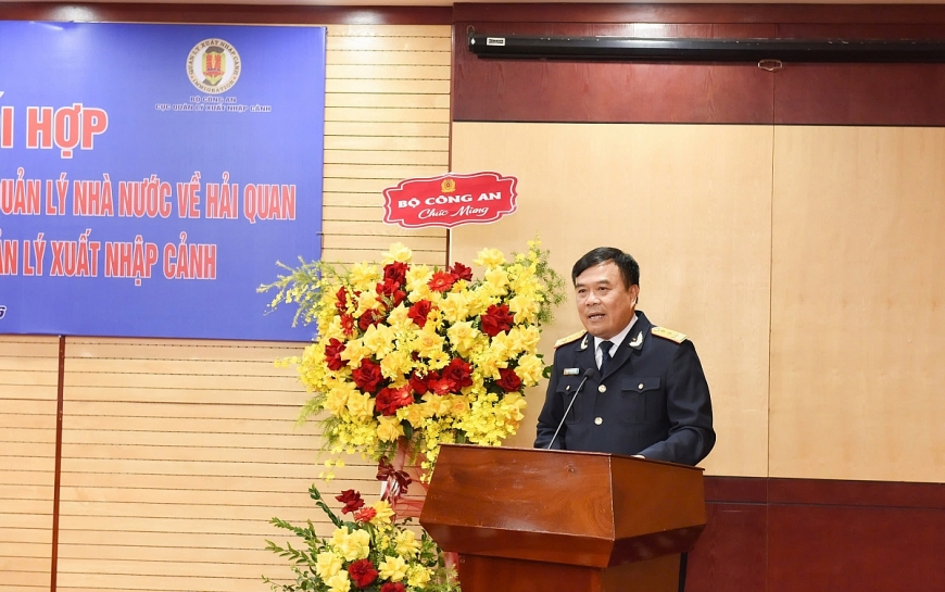 Cục trưởng Cục Hải quan Nguyễn Văn Thọ phát biểu tại buổi lễ.