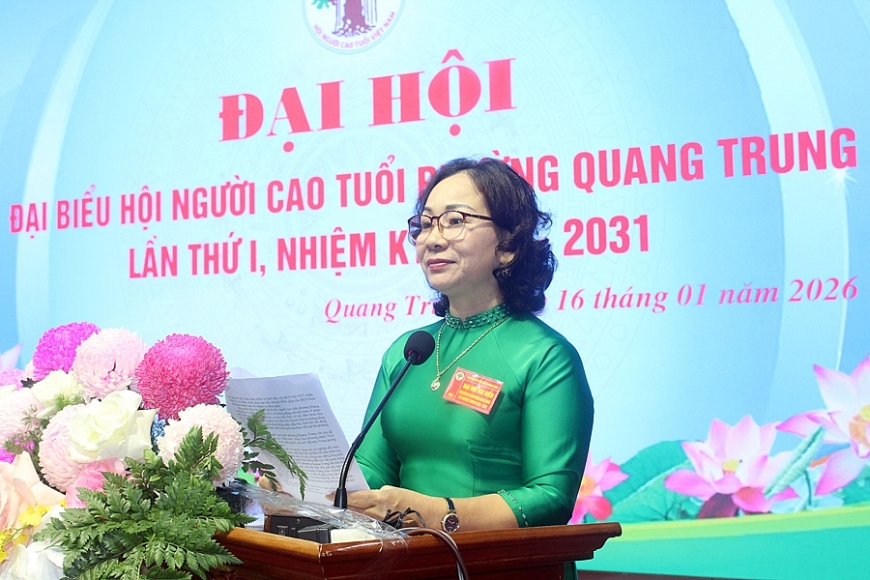 Đại hội đại biểu Hội NCT phường Quang Trung lần thứ I, nhiệm kỳ 2026-2031 Đại hội đại biểu Hội NCT phường Quang Trung lần thứ I, nhiệm kỳ 2026-2031