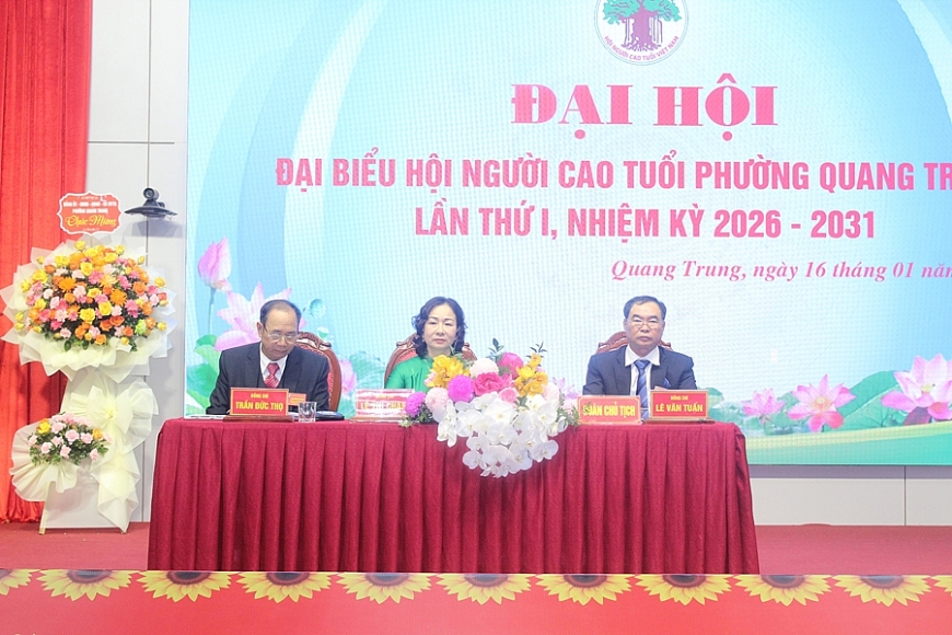 Đại hội đại biểu Hội NCT phường Quang Trung lần thứ I, nhiệm kỳ 2026-2031 Đại hội đại biểu Hội NCT phường Quang Trung lần thứ I, nhiệm kỳ 2026-2031