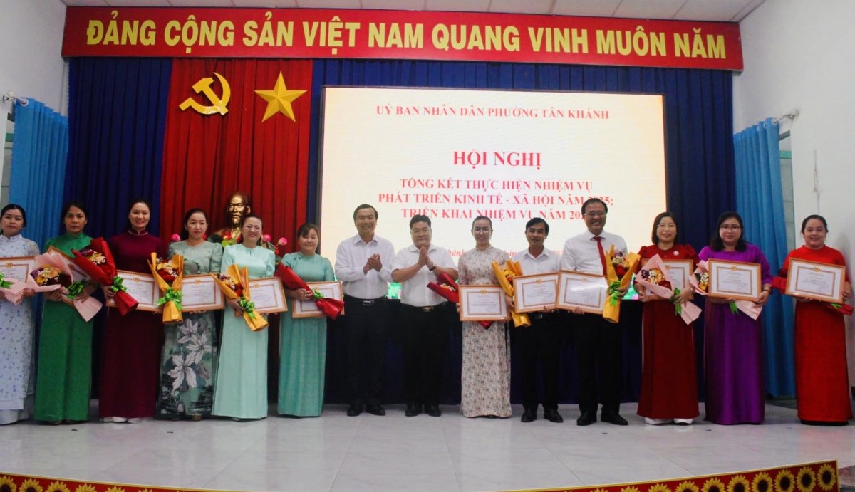 Phường Tân Khánh tổng kết công tác năm 2025, triển khai nhiệm vụ phát triển kinh tế – xã hội năm 2026 Phường Tân Khánh tổng kết công tác năm 2025, triển khai nhiệm vụ phát triển kinh tế – xã hội năm 2026