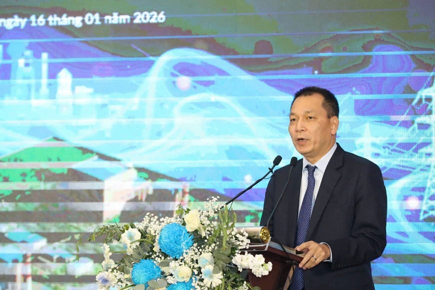 Ông Đặng Hoàng An, Chủ tịch HĐTV Tập đoàn Điện lực Việt Nam (EVN) phát biểu tại buổi lễ. Ông Đặng Hoàng An, Chủ tịch HĐTV Tập đoàn Điện lực Việt Nam (EVN) phát biểu tại buổi lễ.