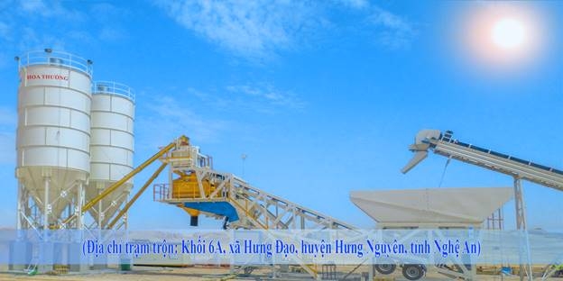 Hệ thống trạm trộn bê tông hiện đại của Công ty TNHH Hoa Thường Hệ thống trạm trộn bê tông hiện đại của Công ty TNHH Hoa Thường