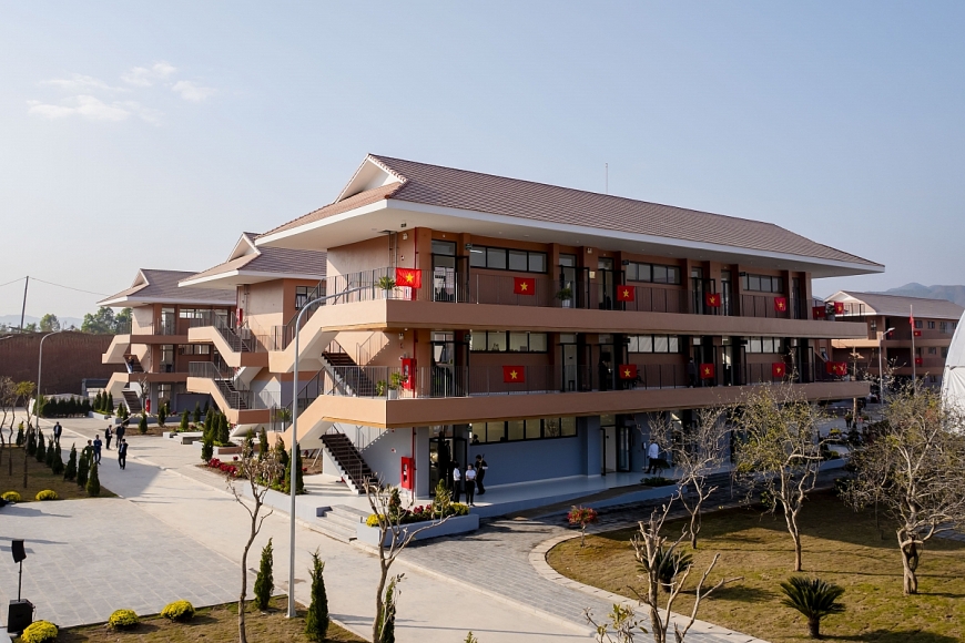 Ngôi trường mới khang trang, hiện đại. Ảnh: Ánh Dương Ngôi trường mới khang trang, hiện đại. Ảnh: Ánh Dương