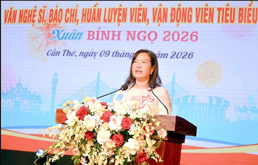 Bà Nguyễn Thị Ngọc Điệp, Phó Chủ tịch UBND TP Cần Thơ phát biểu tại buổi gặp mặt Bà Nguyễn Thị Ngọc Điệp, Phó Chủ tịch UBND TP Cần Thơ phát biểu tại buổi gặp mặt