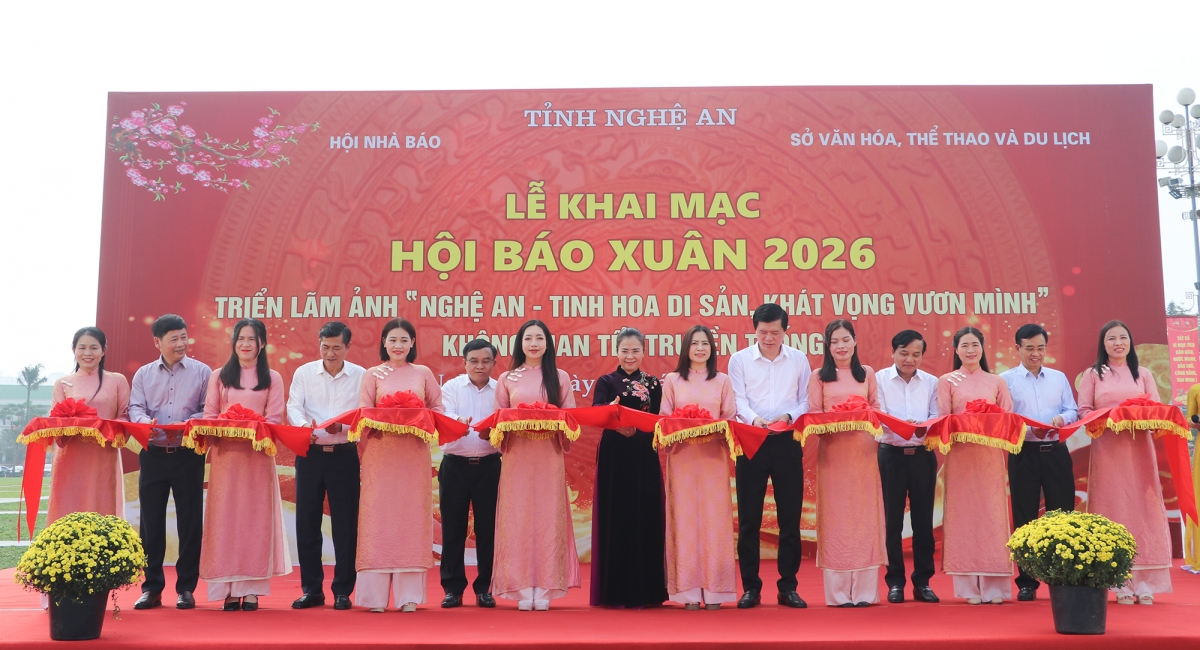 Nghệ An khai mạc hội báo xuân Bính Ngọ năm 2026 Nghệ An khai mạc hội báo xuân Bính Ngọ năm 2026