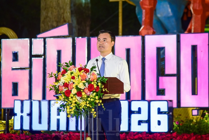 Ông Bùi Xuân Cường, Phó Chủ tịch UBND TP. Hồ Chí Minh phát biểu tại Lễ khai mạc Hội Hoa Xuân Bính Ngọ 2026 Ông Bùi Xuân Cường, Phó Chủ tịch UBND TP. Hồ Chí Minh phát biểu tại Lễ khai mạc Hội Hoa Xuân Bính Ngọ 2026