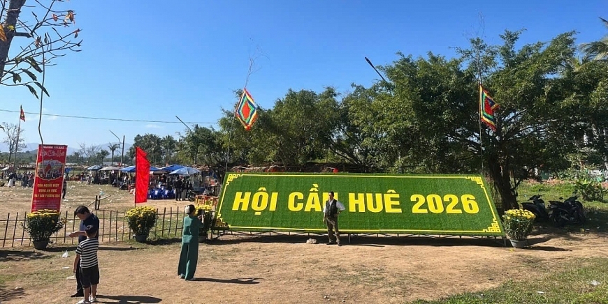 Không gian tổ chức Hội Cầu Huê 2026 – nơi cộng đồng gửi gắm ước vọng về mùa mới và sinh kế hanh thông