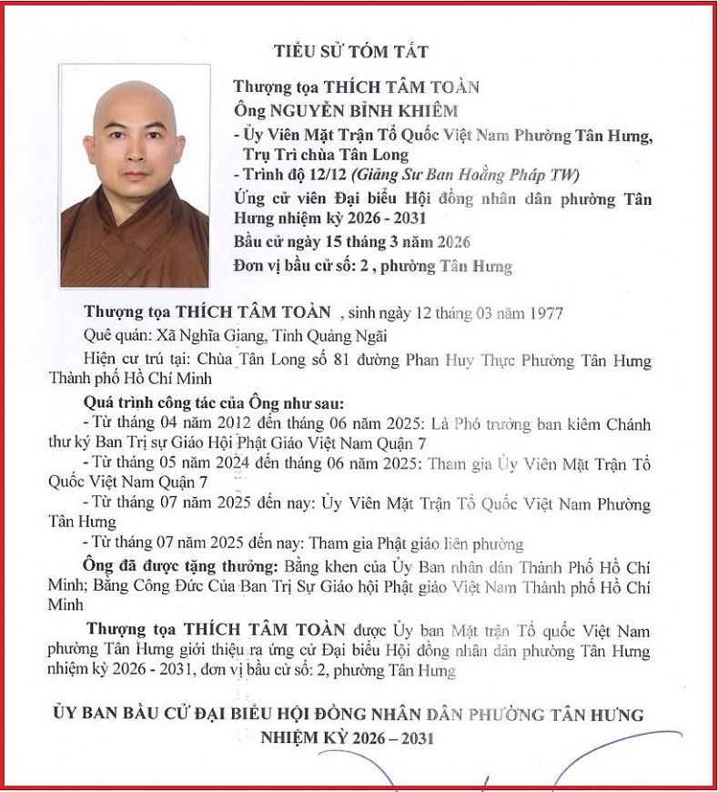 Cử tri phường Tân Hưng quan tâm hạ tầng giao thông, thoát nước và môi trường