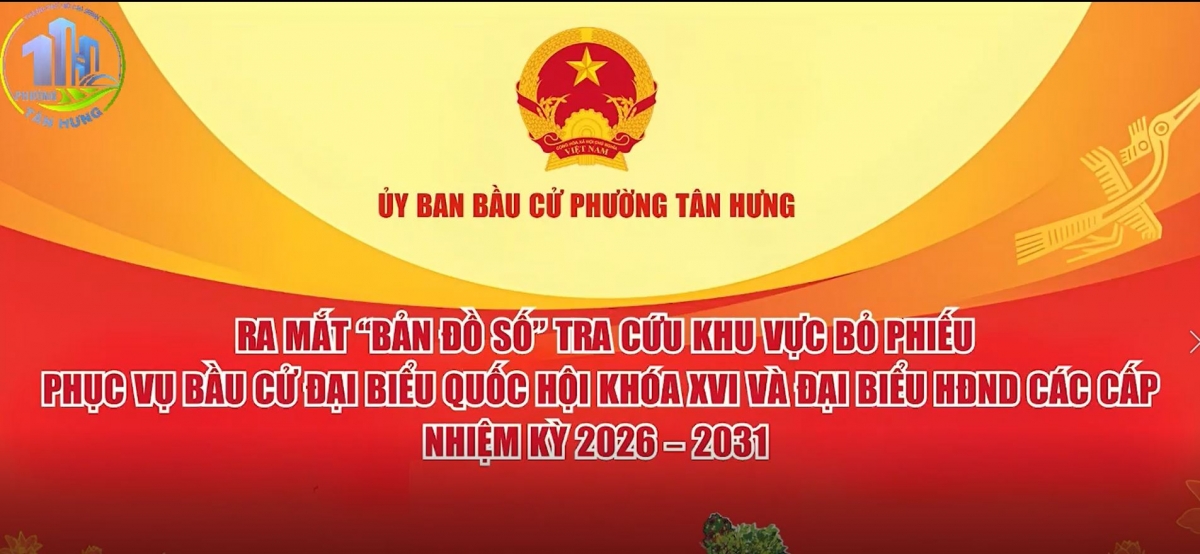 Phường Tân Hưng ra mắt bản đồ số tra cứu khu vực bỏ phiếu phục vụ bầu cử