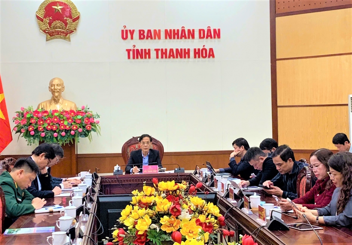 Phó Chủ tịch UBND tỉnh Thanh Hóa Đầu Thanh Tùng chủ trì Hội nghị tại điểm cầu UBND tỉnh Phó Chủ tịch UBND tỉnh Thanh Hóa Đầu Thanh Tùng chủ trì Hội nghị tại điểm cầu UBND tỉnh