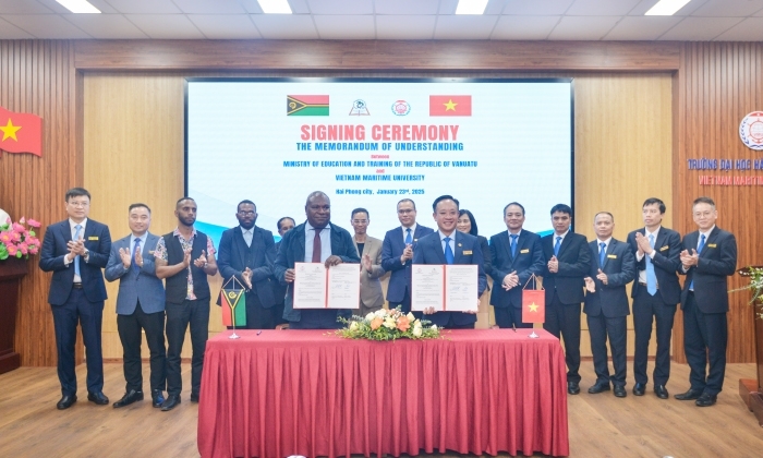 Trường Đại học Hàng hải Việt Nam ký kết Biên bản ghi nhớ hợp tác với Bộ Giáo dục và Đào tạo Vanuatu. Trường Đại học Hàng hải Việt Nam ký kết Biên bản ghi nhớ hợp tác với Bộ Giáo dục và Đào tạo Vanuatu.