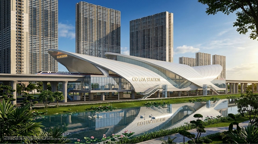 Hình ảnh phối cảnh ga đầu Cổ Loa tại khu đô thị Vinhomes Global Gate (Đông Anh, Hà Nội). Hình ảnh phối cảnh ga đầu Cổ Loa tại khu đô thị Vinhomes Global Gate (Đông Anh, Hà Nội).