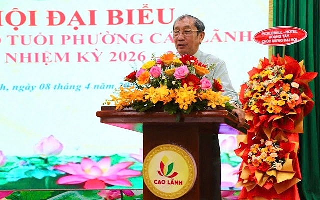 Ông Nguyễn Ngọc Minh, Chủ tịch Hội Người cao tuổi tỉnh Đồng Tháp phát biểu chỉ đạo tại Đại hội Ông Nguyễn Ngọc Minh, Chủ tịch Hội Người cao tuổi tỉnh Đồng Tháp phát biểu chỉ đạo tại Đại hội