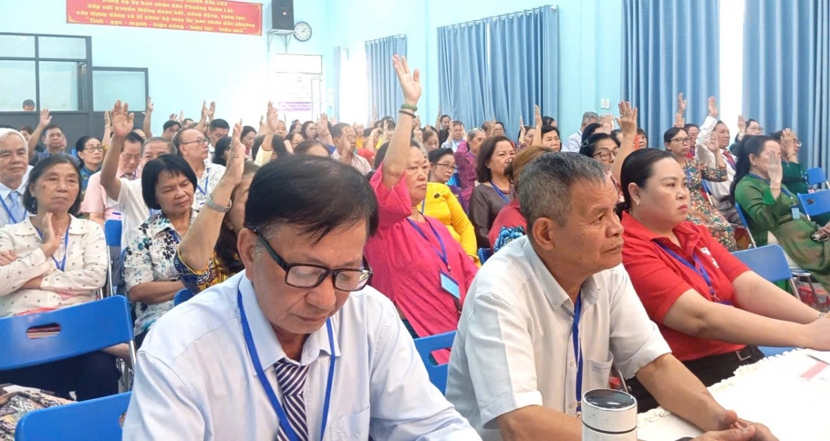 100% đại biểu tham dự Đại hội Người cao tuổi phường Vườn Lài thống nhất biểu quyết thông qua Nghị quyết nhiệm kỳ 2026–2031 100% đại biểu tham dự Đại hội Người cao tuổi phường Vườn Lài thống nhất biểu quyết thông qua Nghị quyết nhiệm kỳ 2026–2031