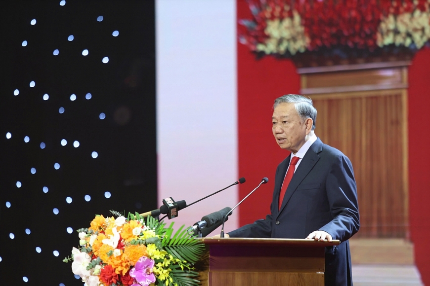 Đồng chí Tô Lâm - Tổng Bí thư, Chủ tịch nước phát biểu tại buổi lễ. Đồng chí Tô Lâm - Tổng Bí thư, Chủ tịch nước phát biểu tại buổi lễ.