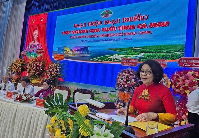 Bà Nguyễn Thị Tư phát biểu tại Đại hội. Bà Nguyễn Thị Tư phát biểu tại Đại hội.