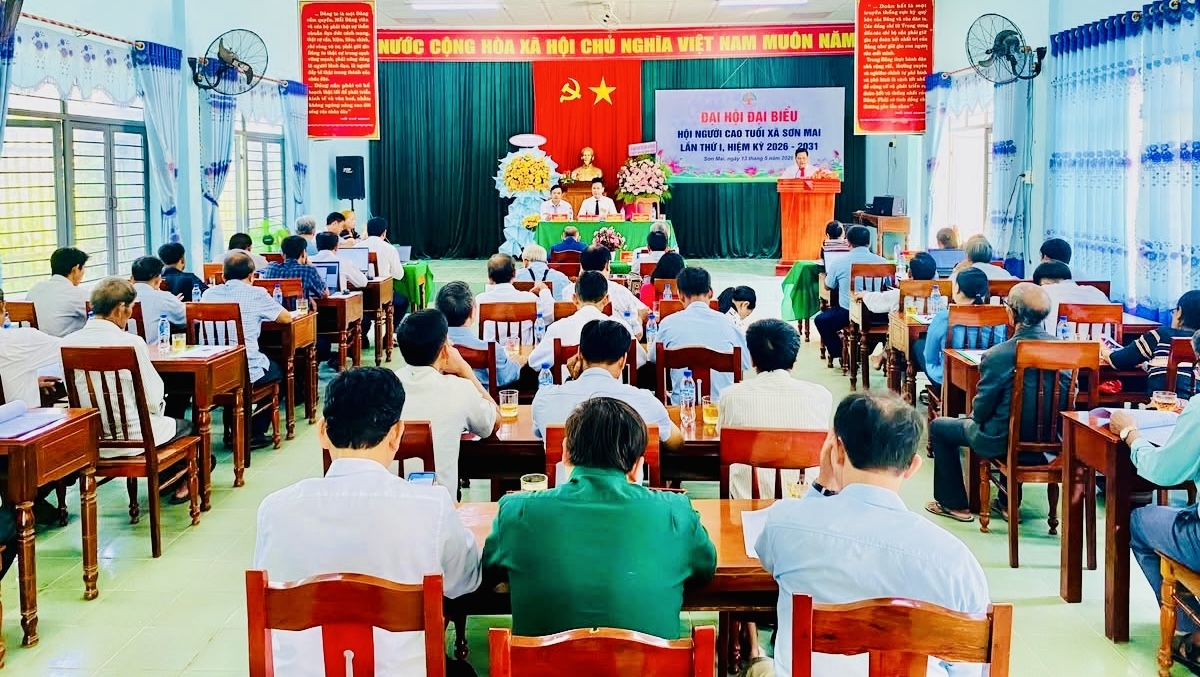 undefined Quang cảnh Đại hội đại biểu Hội Người cao tuổi xã Sơn Mai lần thứ I, nhiệm kỳ 2026 – 2031.