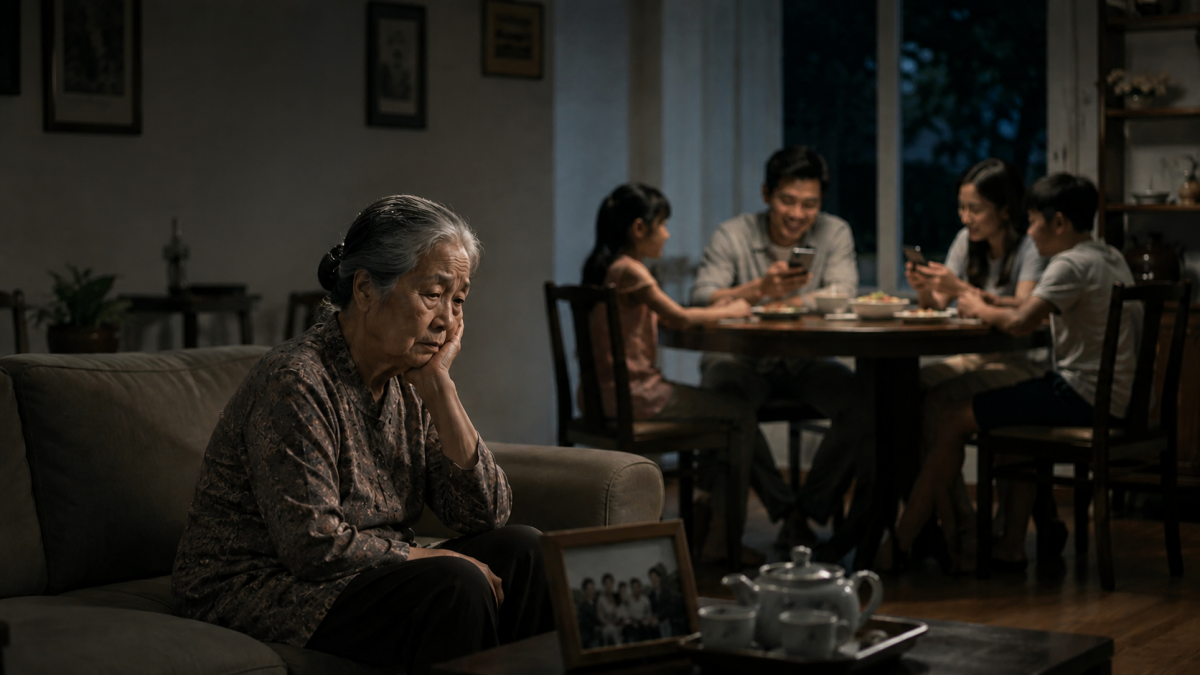 Ảnh minh hoạ Ở cùng con cháu nhưng vẫn cô đơn
