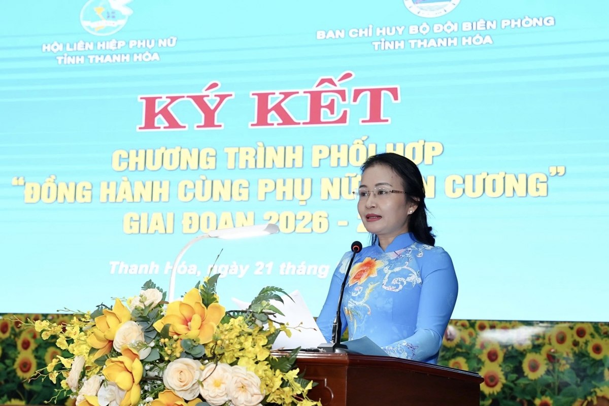 Đồng chí Lương Thị Hạnh, Phó Chủ tịch Ủy ban MTTQ Việt Nam tỉnh Thanh Hóa, Chủ tịch Hội Liên hiệp Phụ nữ tỉnh phát biểu tại buổi lễ Đồng chí Lương Thị Hạnh, Phó Chủ tịch Ủy ban MTTQ Việt Nam tỉnh Thanh Hóa, Chủ tịch Hội Liên hiệp Phụ nữ tỉnh phát biểu tại buổi lễ