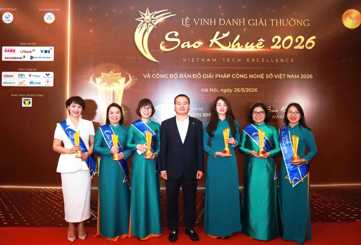 6 giải pháp ngân hàng sốc ủa BIDV đạt giải Sao Khuê 2026 6 giải pháp ngân hàng sốc ủa BIDV đạt giải Sao Khuê 2026