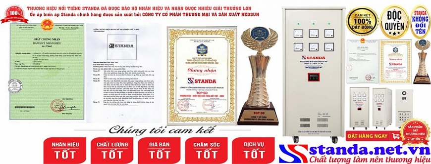 STANDA thương hiệu Ổn áp, Biến áp nổi tiếng đoạt nhiều giải thưởng lớn