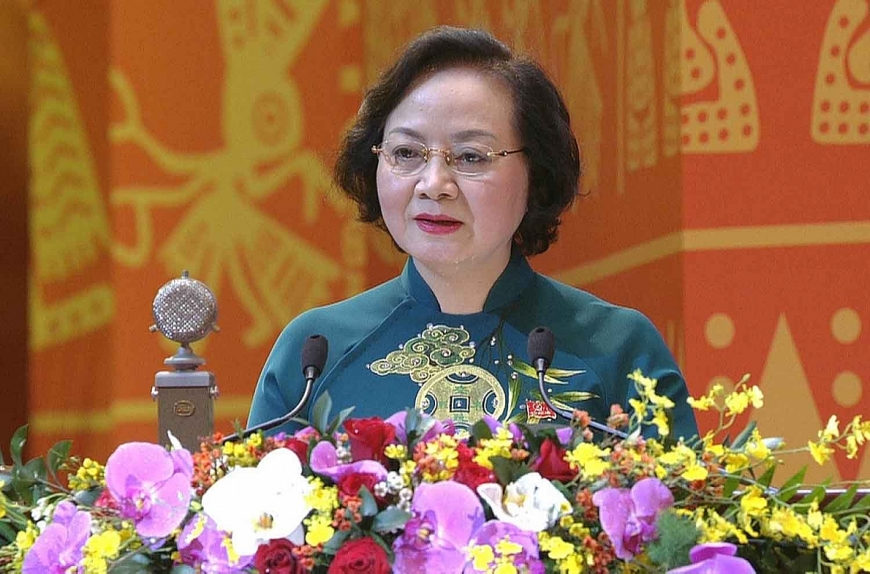 Thứ trưởng Bộ Nội vụ Phạm Thị Thanh Trà phát biểu tại Đại hội. Thứ trưởng Bộ Nội vụ Phạm Thị Thanh Trà phát biểu tại Đại hội.
