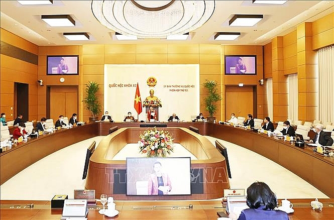 Chủ tịch Quốc hội Nguyễn Thị Kim Ngân chủ trì và phát biểu khai mạc. Ảnh: Trọng Đức/TTXVN