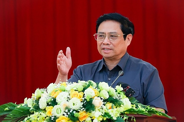 Thủ tướng đề nghị Yên Bái cần khơi dậy mạnh mẽ tinh thần tự lực, tự cường, tự chủ, phát huy nội lực trong phát triển kinh tế-xã hội - Ảnh: VGP/Nhật Bắc