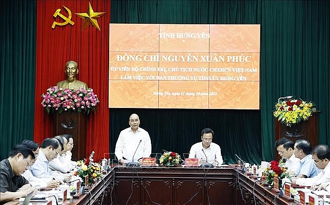 Chủ tịch nước Nguyễn Xuân Phúc phát biểu. Ảnh: Thống Nhất/TTXVN