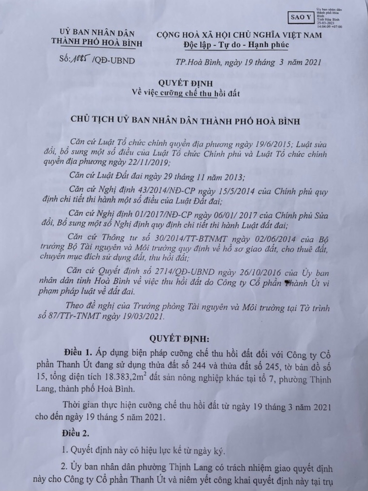 Hòa Bình: Dự án trăm tỷ đồng có nguy cơ thành đống phế thải! Hòa Bình: Dự án trăm tỷ đồng có nguy cơ thành đống phế thải!