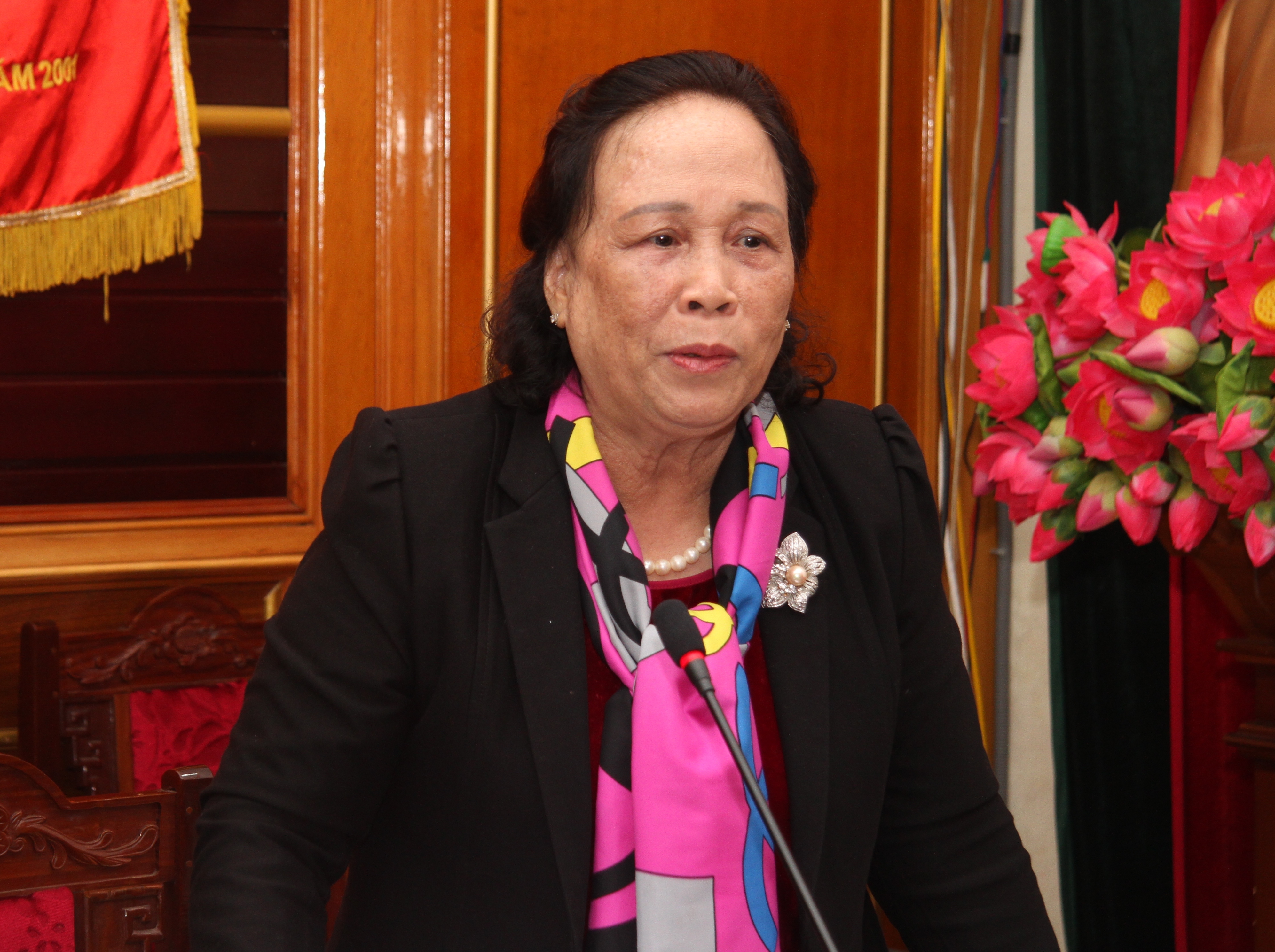 Chủ tịch Phạm Thị Hải Chuyền ph&aacute;t biểu chỉ đạo