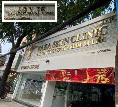 Cơ sở TAZA SKIN CLINIC mượn danh giấy phép?