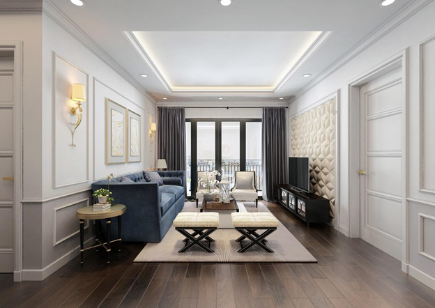 Nội thất căn hộ được thiết kế mang phong c&aacute;ch Ch&acirc;u &Acirc;u t&acirc;n cổ điển sang trọng v&agrave; lịch l&atilde;m