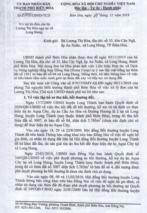 Viết tiếp bài “Trở lại vụ án xảy ra khi thực hiện Dự án KĐTSTKTM Long Hưng ở xã Long Hưng, TP Biên Hoà, tỉnh Đồng Nai: Có dấu hiệu bỏ lọt tội phạm”