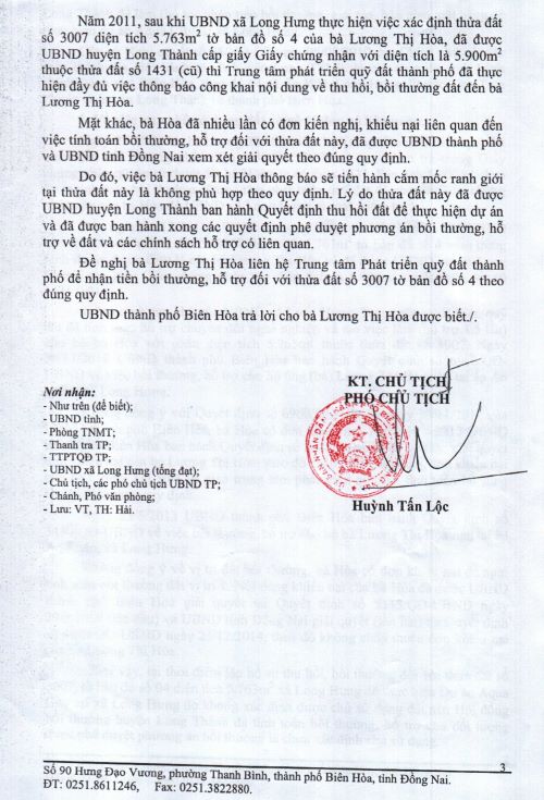 Viết tiếp bài “Trở lại vụ án xảy ra khi thực hiện Dự án KĐTSTKTM Long Hưng ở xã Long Hưng, TP Biên Hoà, tỉnh Đồng Nai: Có dấu hiệu bỏ lọt tội phạm”