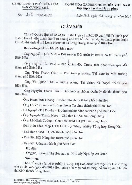 Viết tiếp bài “Trở lại vụ án xảy ra khi thực hiện Dự án KĐTSTKTM Long Hưng ở xã Long Hưng, TP Biên Hoà, tỉnh Đồng Nai: Có dấu hiệu bỏ lọt tội phạm”