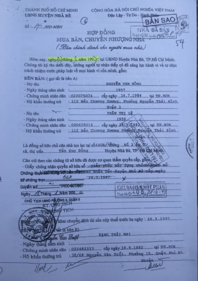 Vụ tranh chấp QSDĐ tại quận 7, TP Hồ Chí Minh: Đóng thuế trước bạ trước khi ký hợp đồng mua bán nhà!?