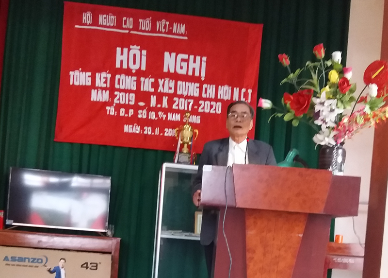 &Ocirc;ng Đ&agrave;m Sỹ Hội dự lễ tổng kết c&ocirc;ng t&aacute;c NCT năm 2019