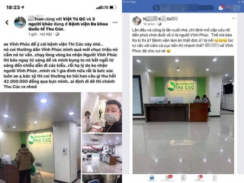 Bị "tố" kỳ thị bệnh nhân người Vĩnh Phúc: Bệnh viện Thu Cúc nói gì?