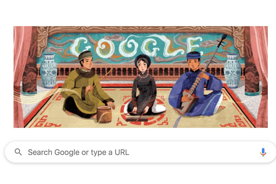 Google Doodle vinh danh ca tr&ugrave; Việt Nam.