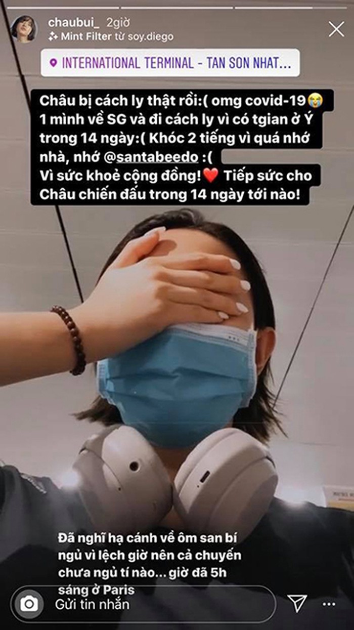 Châu Bùi - nghệ sĩ Việt đầu tiên bị cách ly vì Covid-19