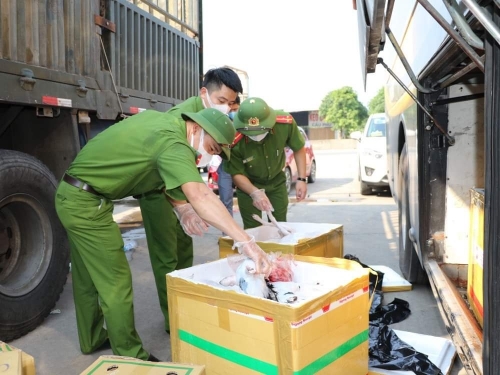 Hà Tĩnh: Bắt giữ xe khách vận chuyển 800 kg thực phẩm bẩn