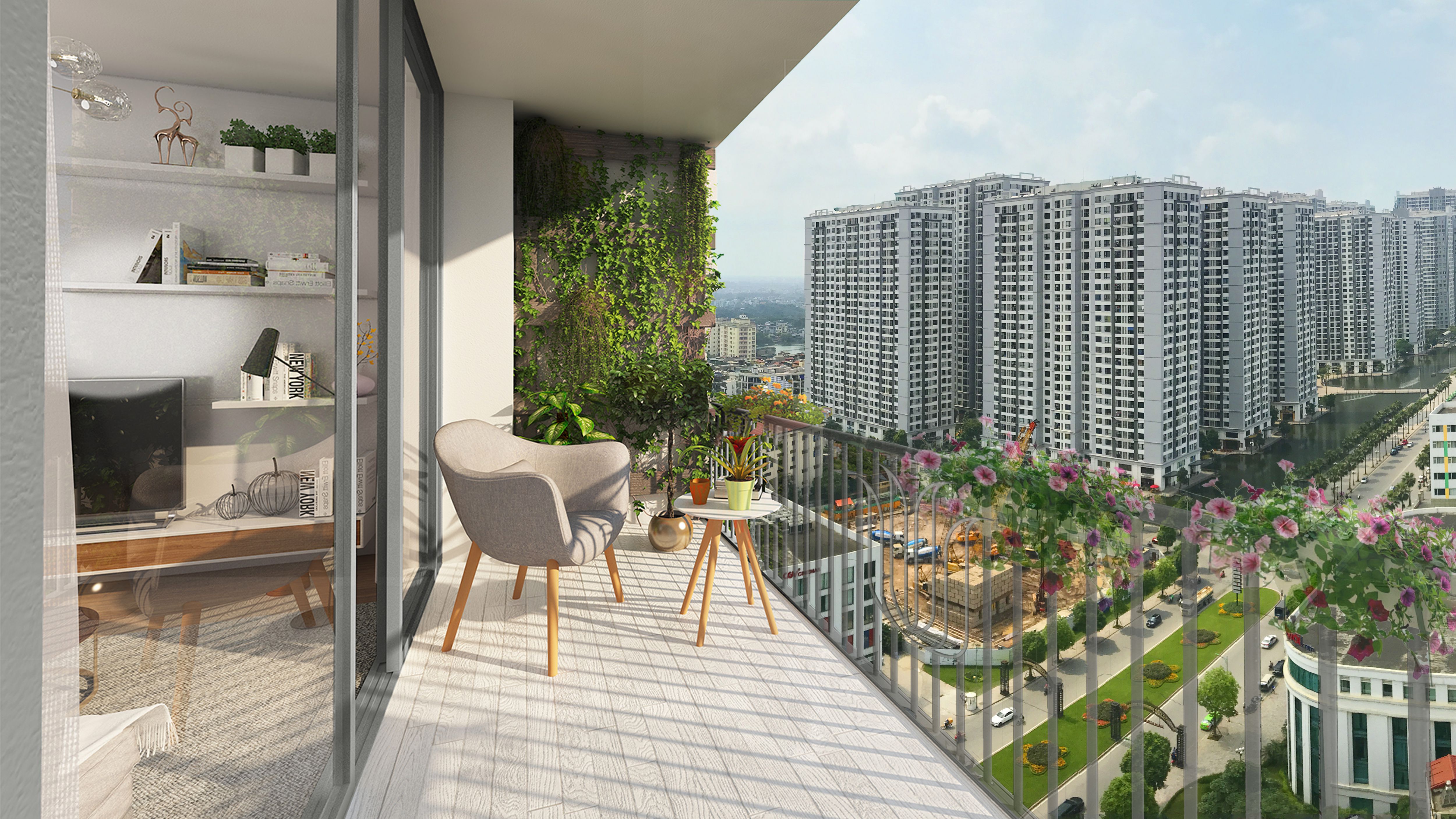 Nhờ thiết kế kh&ocirc;ng gian tối ưu, căn hộ t&ograve;a Sky View sở hữu tầm nh&igrave;n đẹp nhất dự &aacute;n