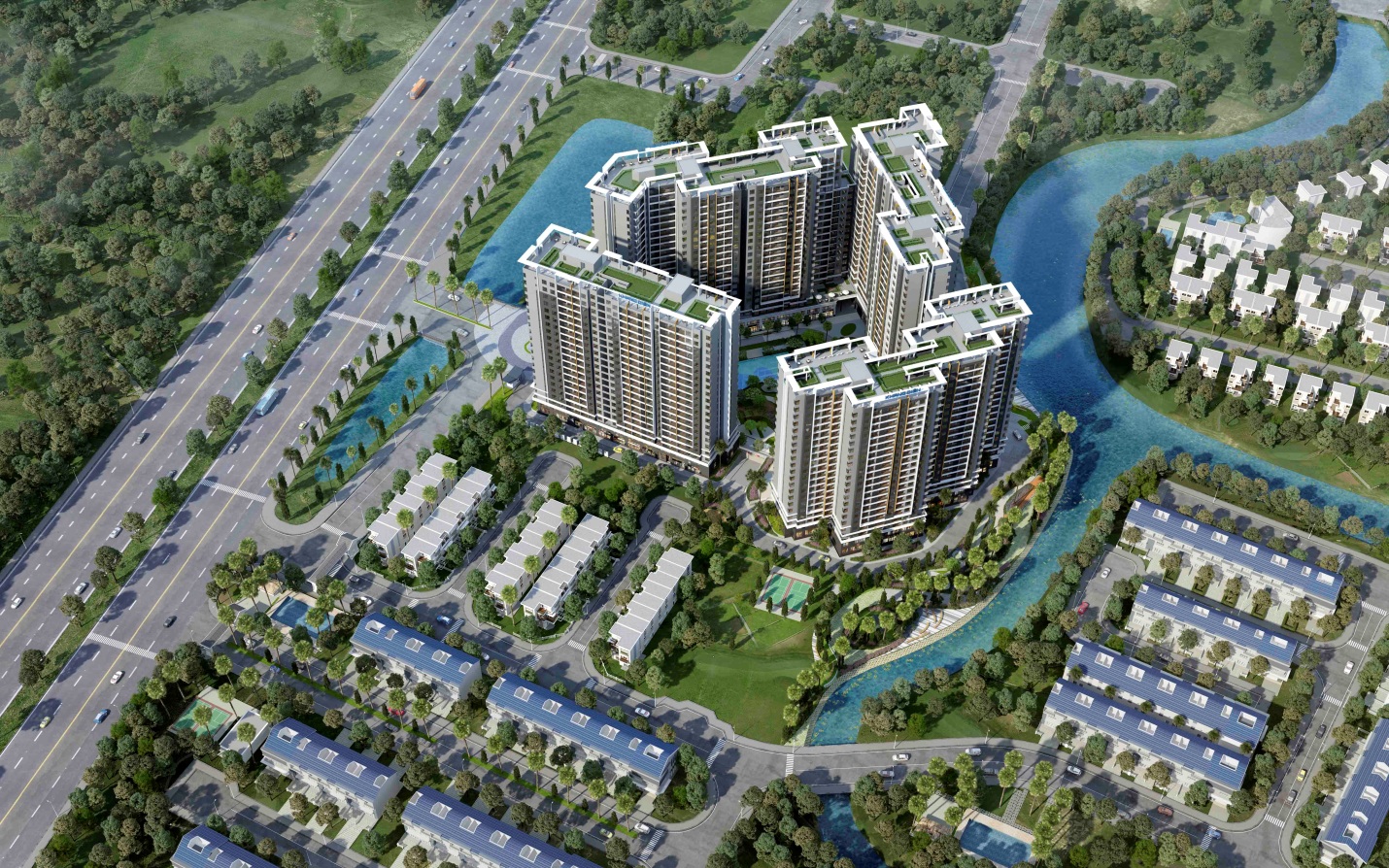 Dọc theo tuyến đường cao tốc TPHồ Ch&iacute; Minh - Long Th&agrave;nh - Dầu Gi&acirc;y nhiều dự &aacute;n nh&agrave; ở đang được x&acirc;y dựng g&oacute;p phần thay đổi diện mạo đ&ocirc; thị.