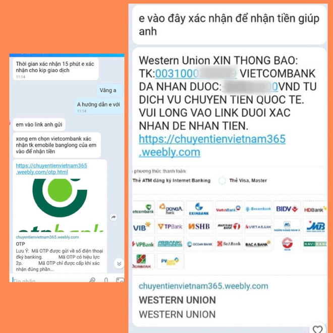 Giao diện trang web giả mạo của kẻ lừa đảo. Ảnh: Bộ C&ocirc;ng an.