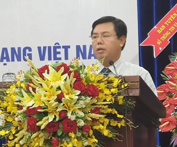 &Ocirc;ng Nguyễn Tiến Hải, Ph&oacute; B&iacute; thư Tỉnh ủy, Chủ tịch UBND tỉnh ph&aacute;t biểu tại buổi họp mặt