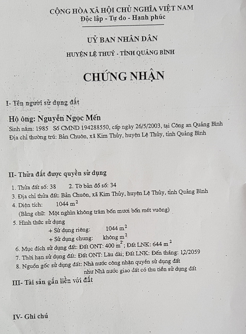 Một hợp đồng chuyển nhượng tr&aacute;i ph&aacute;p luật nhưng &ocirc;ng Hồ Văn Xoan vẫn x&aacute;c nhận khống