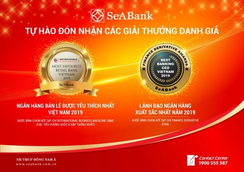 SeABank được vinh danh nhiều giải thưởng quốc tế uy tín