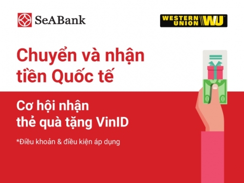 Giao dịch Western Union nhận ngay thẻ VinID trị giá lên tới 10 triệu đồng