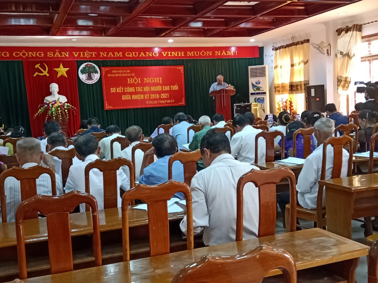 Hội nghị sơ kết giữa nhiệm k&igrave; Hội NCT huyện Chi Lăng
